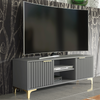 120cm TV Unit I Sideboard I Cabinet I Cupboard I TV Stand I Grey & Gold I Modern