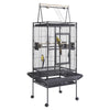 Large Bird Cage Parrot Cage Open Top Rolling Wheels for Canary Budgie Parakeet