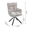 Lounge Armchair Mordern Occasional Chair Accent Chair 180° Swivel Beige Velvet