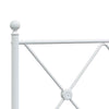 Bed Frame with Headboard Metal White 90 x 200 G7C7