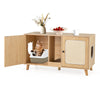Indoor Wooden Kitten House End Side Table-Natural