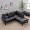L-Shaped Corner Sofa, Sectional Couch with Built-in USB Port Chaise