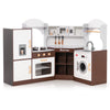 Kids Corner Kitchen Playset Toddlers Wooden Cooking Toy With Lights & Sounds