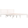 Bed Frame Solid Wood Pine 120x190 White 4FT Small Double J0L9