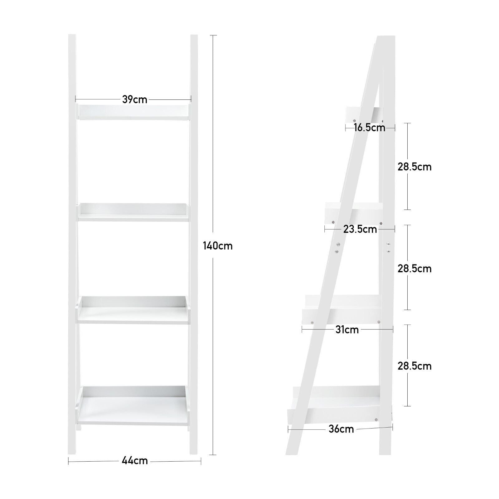 4Layer Ladder Shelving Unit Home Office Display Rack Etagere Shelf A