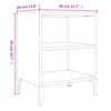 Rustic Bedside Table Vintage Industrial Side Cabinet Metal Storage Bedroom Unit
