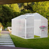 Greenhouse Garden Shed Polycarbonate Walk-In Aluminium Grow House Slid Door Base
