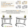 Round Nesting Coffee Table, Set of 2 End Tables with 2 Drawers for Living Room