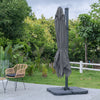 3*3m Large Roma Parasol Banana Cantilever Hanging Umbrella Outdoor Garden Patio