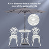 3Pcs Garden Furniture Set Antique Cast Aluminum Rose Design Bistro Table Chairs