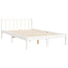 Gecheer Bed Frame with Headboard White 120x200 Solid Wood Bed Frame Q0F4