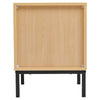 2 Drawers Wooden Bedside Cabinet Bedroom Furniture Storage Nightstand Metal Legs