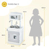 Double-sided Pretend Kid’s Kitchen Playset 2-in-1 Wooden Cooking Role-Play Toy