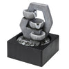Indoor Tabletop Fountain Cascading Bowls Water Feature with LED Light Home Decor