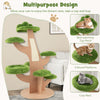 Wooden Cat Tree 128 cm Tall Cat Climbing Stand 8-Layer Cat Activity Center