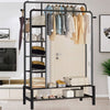 Heavy Duty Clothes Rail 120Kg Load Sturdy Clothes Rack with Shelfs & Shoe Rack