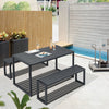 Industrial Dining Table Set wIth 2/4 Chairs Bench Seat Dining Kitchen Furniture