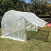 Round Top Polytunnel Walk-in Garden Greenhouse Tent Zip Door Windows Steel Frame
