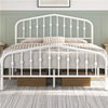 Metal Bed Frame with Arched Headboard and Footboard/Heavy Duty Slat Support