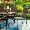 Rattan Chair Wicker Chairs Patio Dining Chairs High Back Outdoor furniture 2Pcs