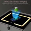 LED Bedside Table 2 Drawers Wireless Charging Nightstand Cabinet Storage Modern