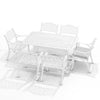 7Pcs Aluminium Bistro Set Garden Furniture Dining Table&6 Chairs With Cushions