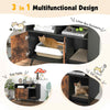 Indoor Wooden Cat House Cat Furniture End Table Nightstand with Shelves