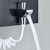 Black LED Shower Panel Column Tower Stainless Steel Rain Massage Body Jets Mixer