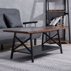 Rectangle Wooden Metal Frame Coffee Table with Storage Shelf Sofa Tea End Tables