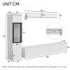 TV Wall Unit Entertainment Unit Storage Cabinet Floating TV Stand With LED Light