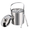 1.2 L Double Walled Stainless Steel Insulated Ice Bucket with Lid & Tong Party