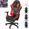 Gaming Chair Leather Racing Office Executive Recliner with Leg Rest Massage