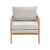Solid Wood Frame Scandi Fabric Tub Armchair Padded Single Sofa Couch Loveseat UK