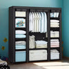 Fabric Canvas Wardrobe With Hanging Rail Shelving Clothes Storage Large Cupboard