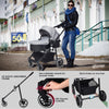 2 in 1 Baby High Landscape Stroller Foldable Toddler Reversible Stroller Grey