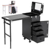 Foldable Artist Make Up Station Cosmetic Beauty Hairdresser Trolley Case Table