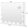 Vanity Mirror Large Makeup Mirror Hollywood Lighted Mirror 18 Dimmable LED Bulbs
