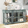 Retro Console Table 146cm Long Rectangular Entryway Sofa Table with Storage