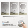 600mm Round Anti-fog Illuminated LED Bathroom Mirror with 3 Colour Lights Touch