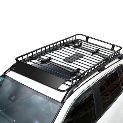 1.6 M X 1 M Roof Rack Steel Rooftop Luggage Roof Box Holder Roof Basket 113 kg