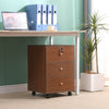 Mobile 3 Drawers Filing Cabinets Printer Stand Pedestal Lockable Bedside Table