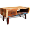 Coffee Table with Curved 1 Drawer Reclaimed Wood Home Furniture Z6E0