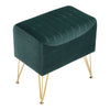 Vanity Makeup Chair Velvet Padded Footstool Pouffe Stool Ottoman Rest Seat Bench
