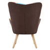 Patchwork Fabric Wing Back Leisure Armchair Lounge Sofa Club Living Room Chair