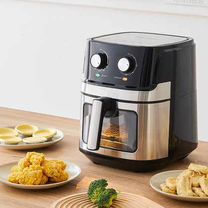 Air Fryer 6.5L 1700W Oil Free Timer Cooker Kitchen Oven With Window Frying