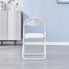 Set of 2 Folding Chair Padded Faux Leather Chair Home Office Dining Chairs