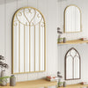 Large Window Garden Mirror Wall Mounted Metal Frame Floral Indoor Outdoor Decor