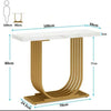 Tribesigns 100 Cm Console Table, Modern Faux Marble Entryway Foyer Table, Narrow