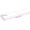 Table Dark Grey 180x50x6 Treated Solid Wood Oak Live M4G1