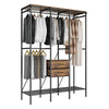Heavy XXL Open Wardrobe Clothes Rail Cupboard Dust-Proof Coat Rack Stand
